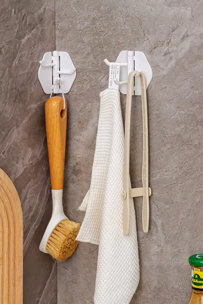 5 Pack Swivel Wall Hooks -3 Arm