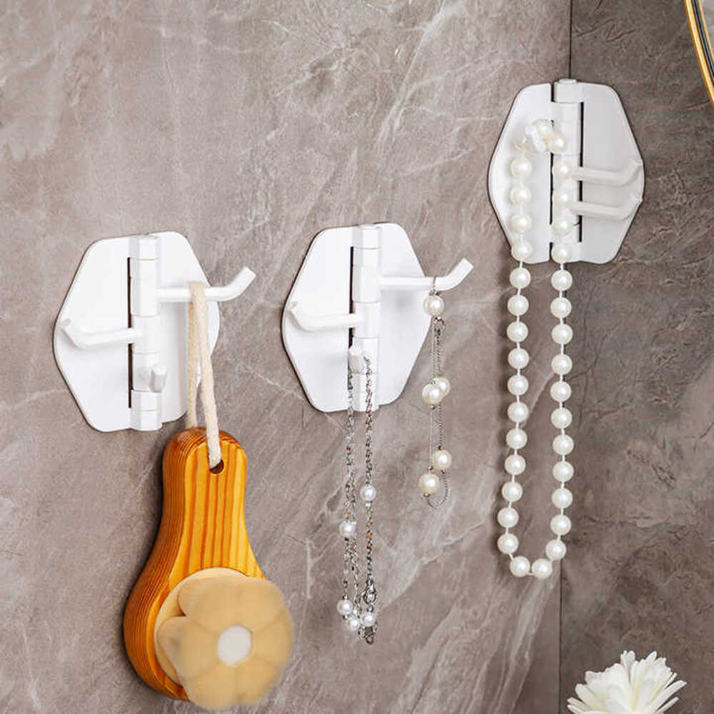 5 Pack Swivel Wall Hooks -3 Arm