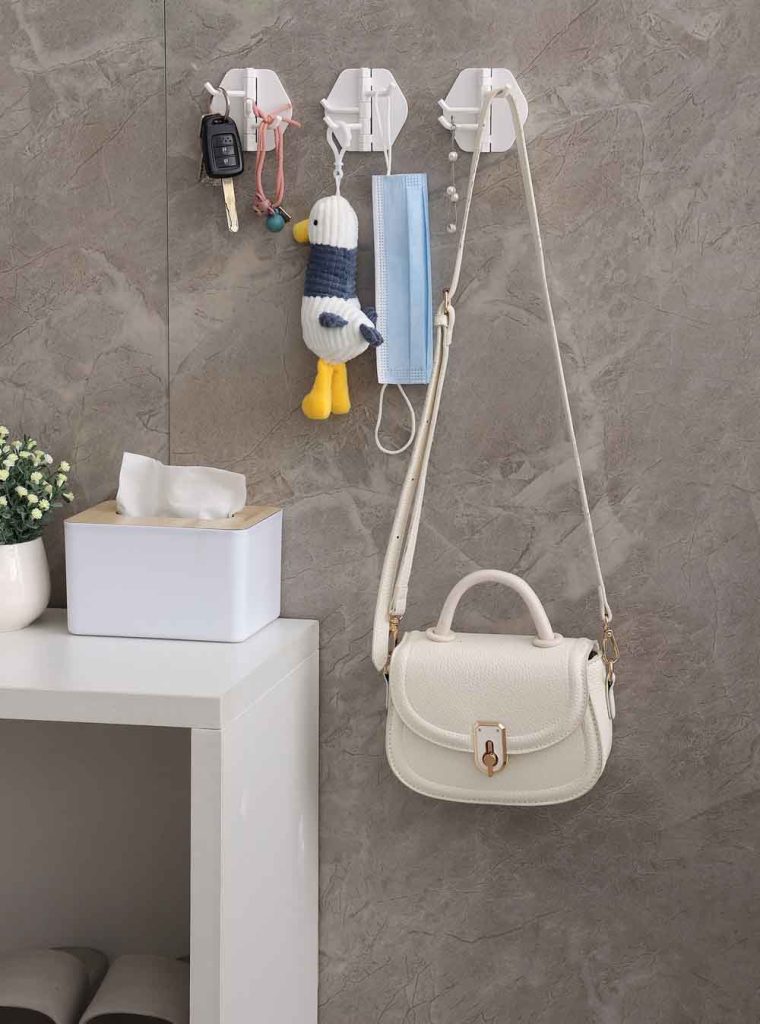 5 Pack Swivel Wall Hooks -3 Arm