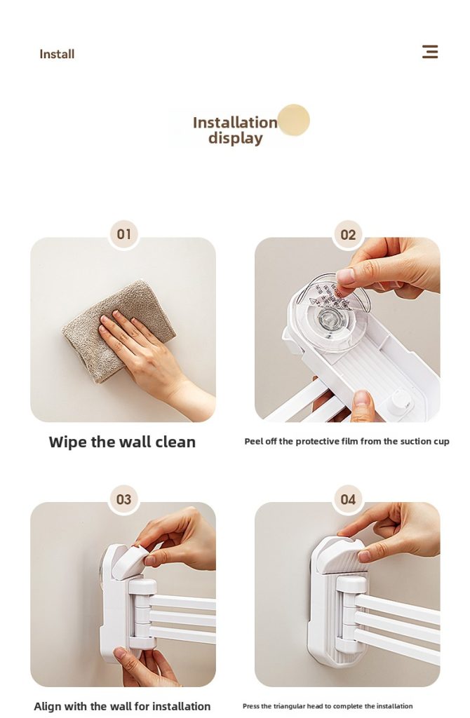 EasyGrip Swivel Towel Rack
